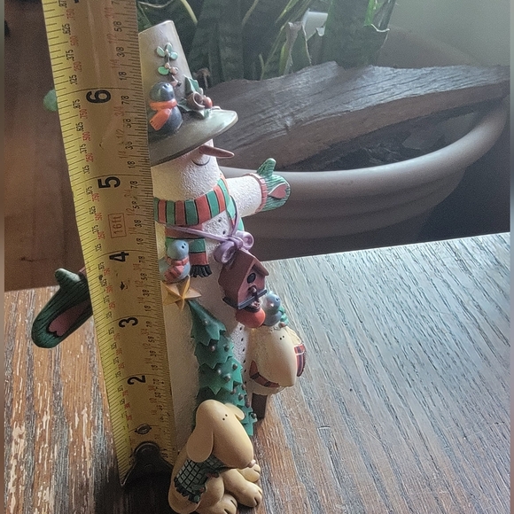 LANG & WISE COLLECTABLES Snowman figure w/ animals. NWT - Picture 6 of 6